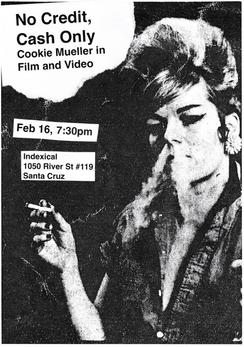 No Credit, Cash Only: Cookie Mueller in Film + Video